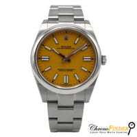 Oyster Perpetual 41 124300 (Mustard Yellow Dial) Chronofinder Ltd