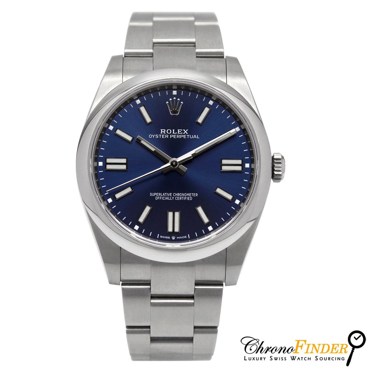 Oyster Perpetual 41 124300 (Navy Blue Dial) Chronofinder Ltd