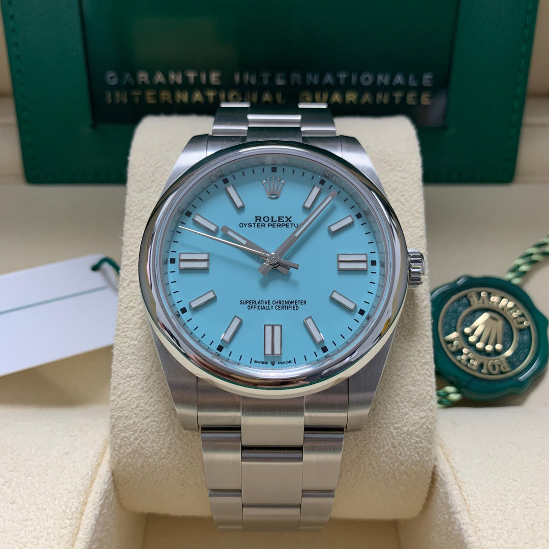 Oyster Perpetual 41 124300 (Turquoise Dial) Chronofinder Ltd