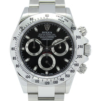 Rolex Cosmograph Daytona 116520 with black dial and steel bezel