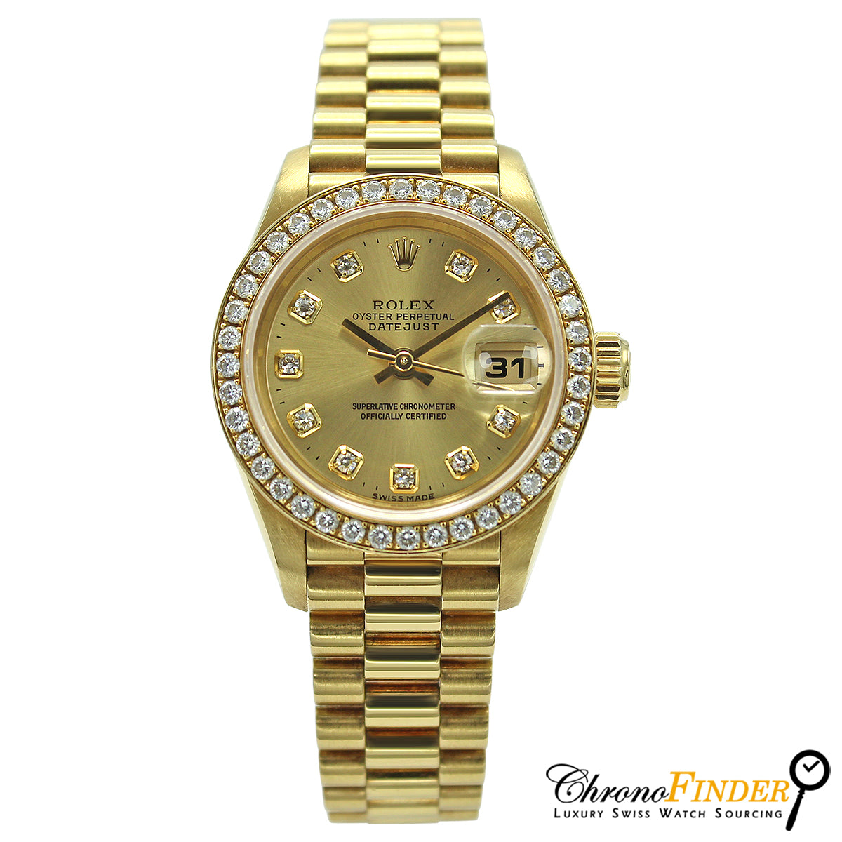 Lady Datejust 26mm 69138 (Champagne Diamond Dial)