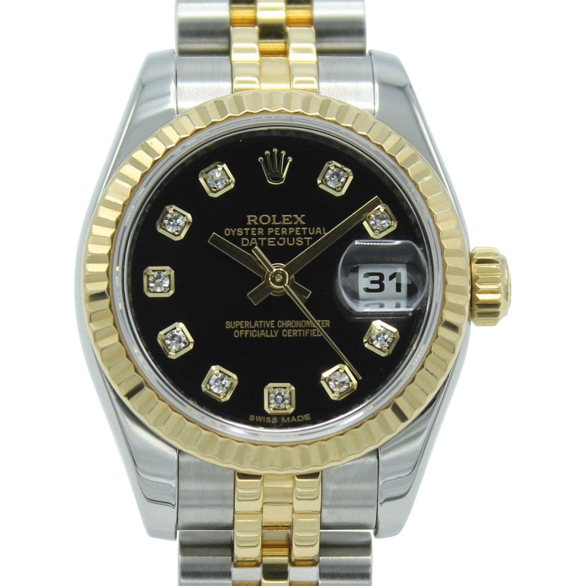 Lady-Datejust 179173 (Black Diamond Dial)