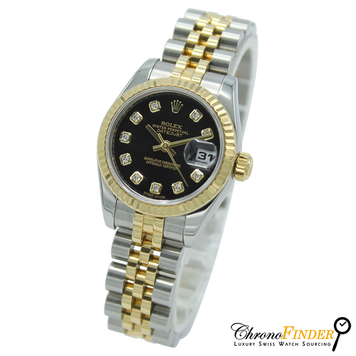 Lady-Datejust 179173 (Black Diamond Dial)