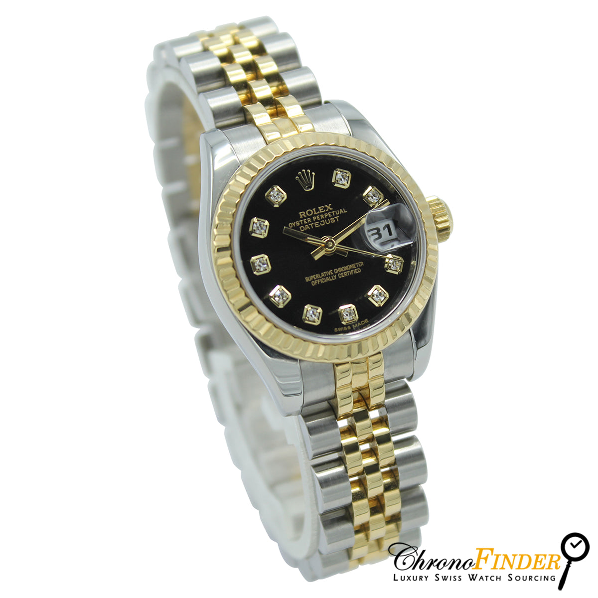 Lady-Datejust 179173 (Black Diamond Dial)