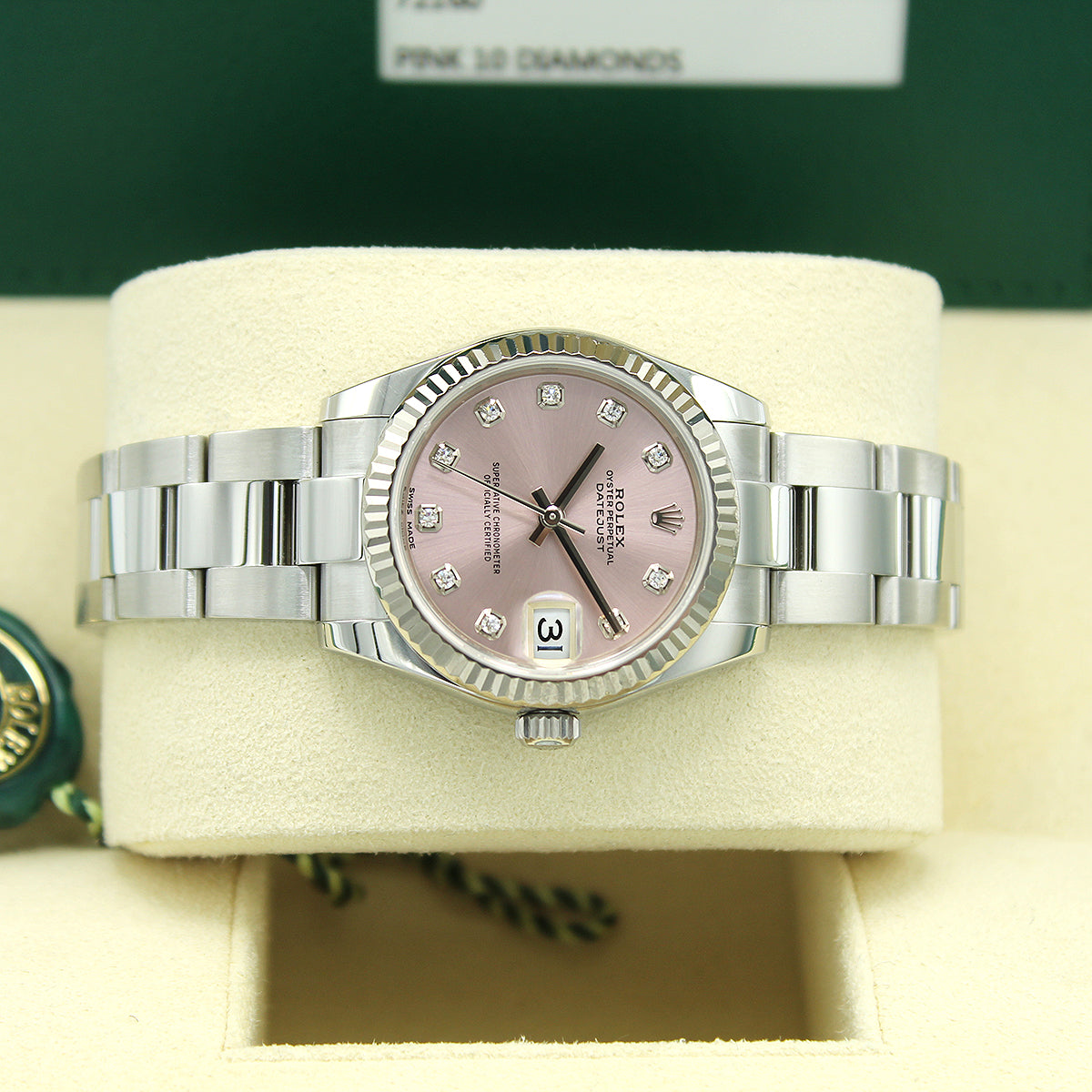 Datejust 31mm Midi 178274 (Pink Diamond Dial) Oyster