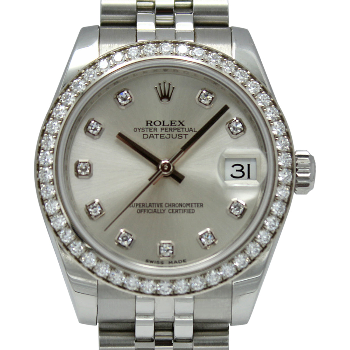 Datejust 31mm Midi 178384 (Silver Diamond Dial)