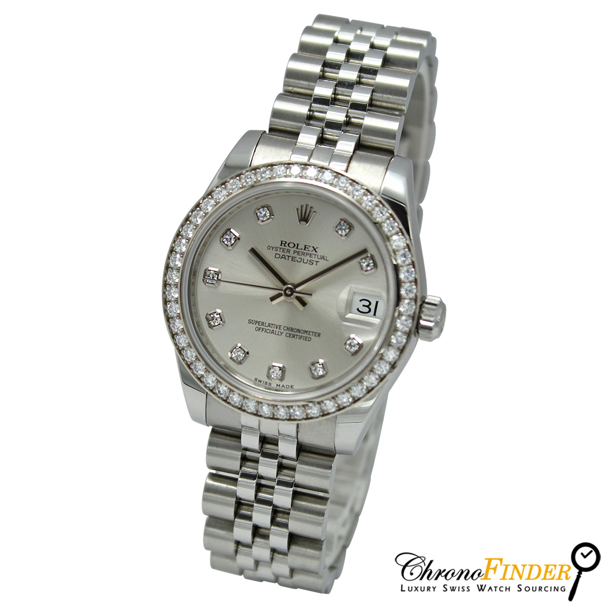 Datejust 31mm Midi 178384 (Silver Diamond Dial)