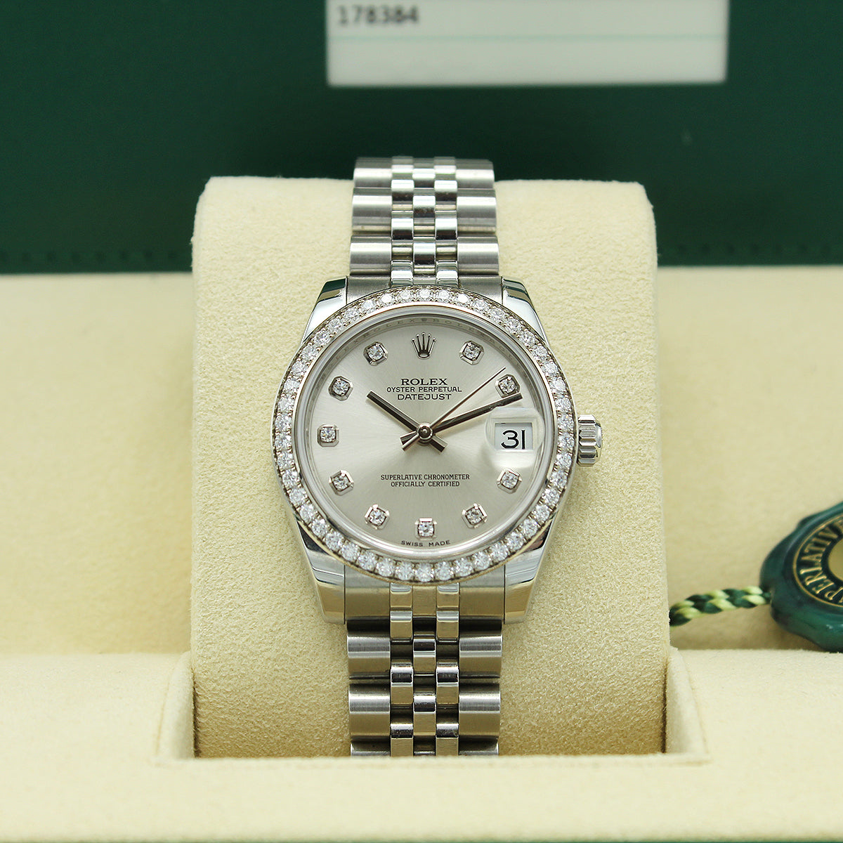 Datejust 31mm Midi 178384 (Silver Diamond Dial)