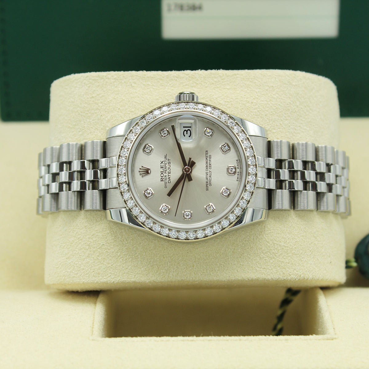 Datejust 31mm Midi 178384 (Silver Diamond Dial)