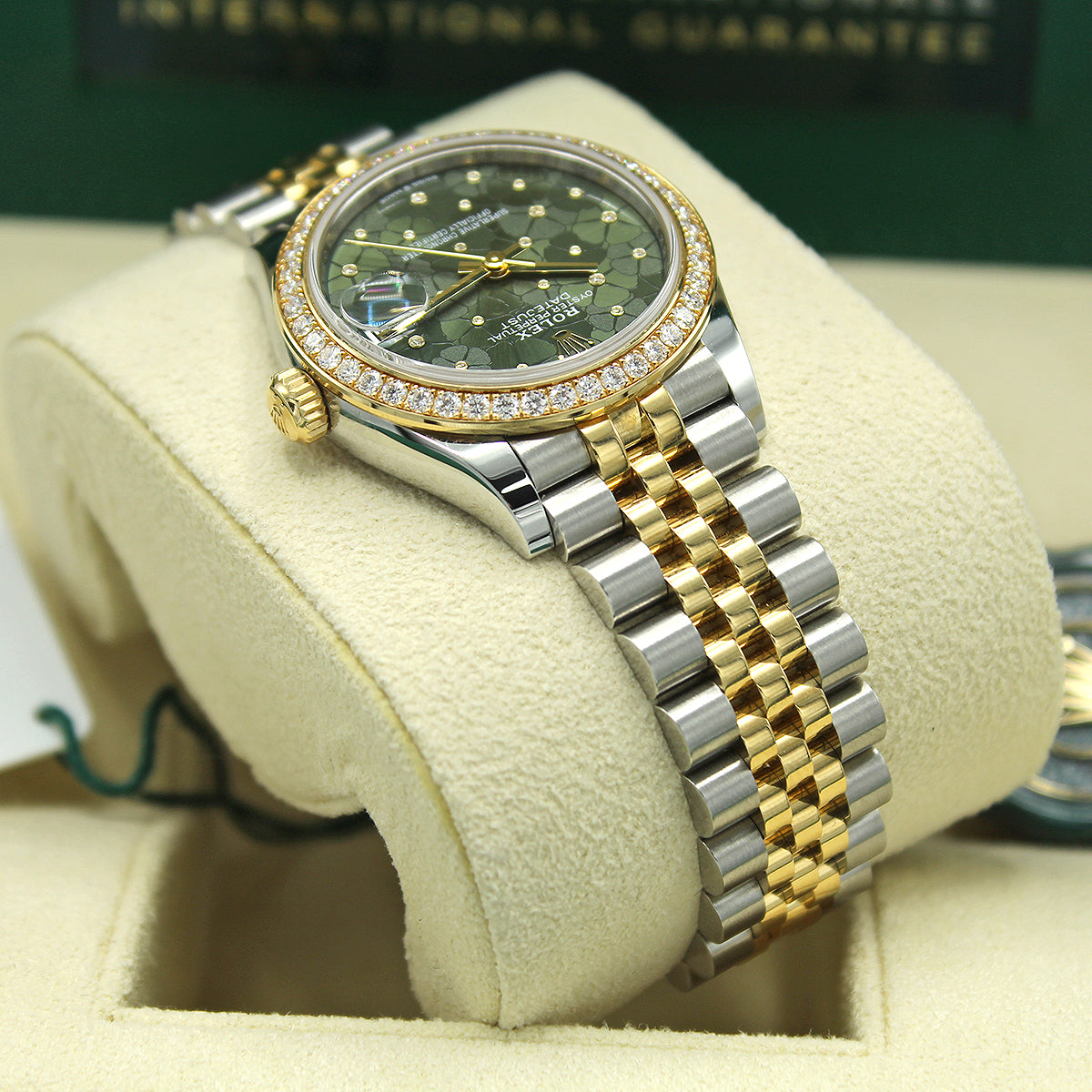 Datejust 31 Midi 278383RBR (Olive Green Floral Diamond Dial)