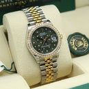 Datejust 31 Midi 278383RBR (Olive Green Floral Diamond Dial)