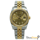 Datejust 36 116233 NOS Unworn Stickers (Champagne Baton Dial)