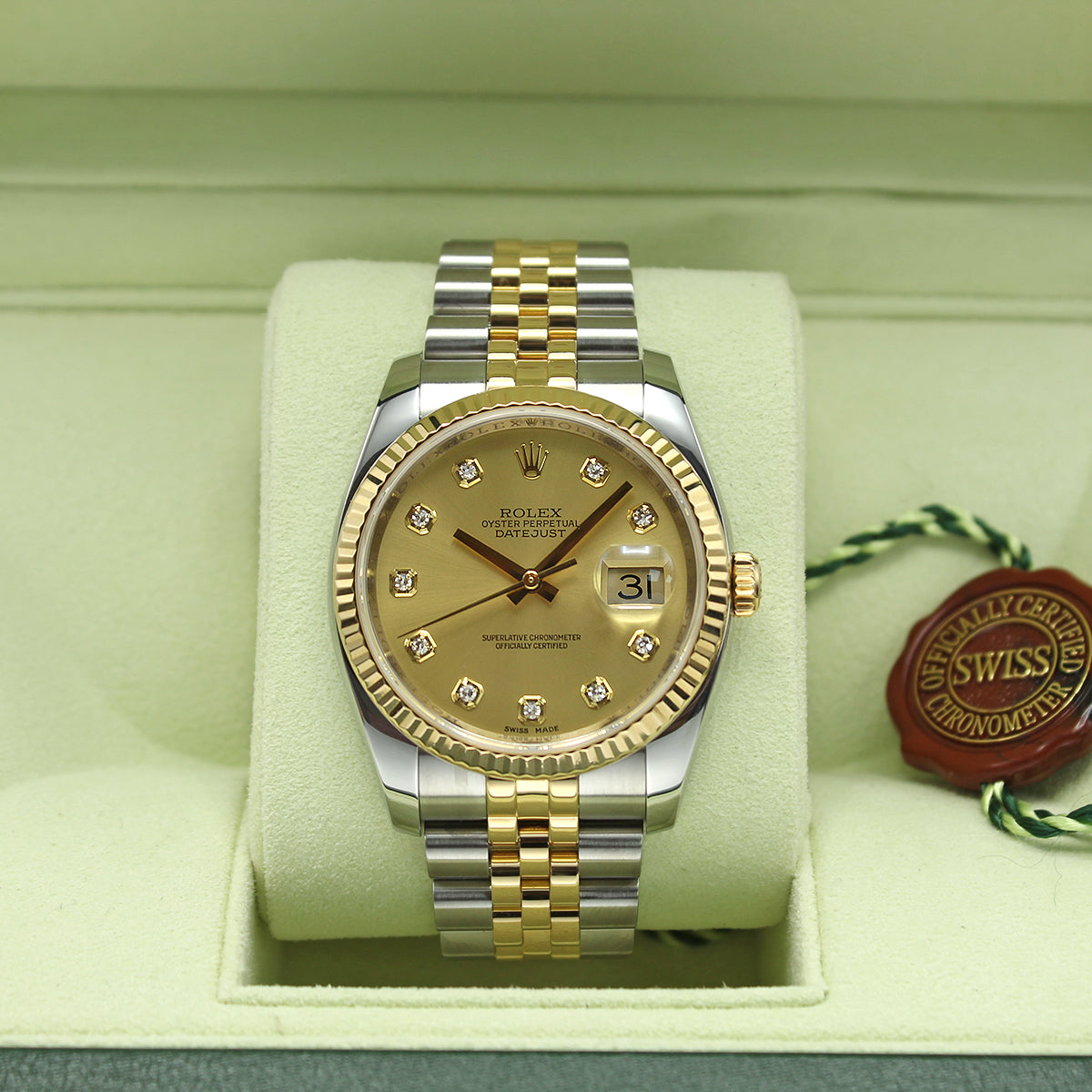 Datejust 36 116233 (Champagne Diamond Dial)