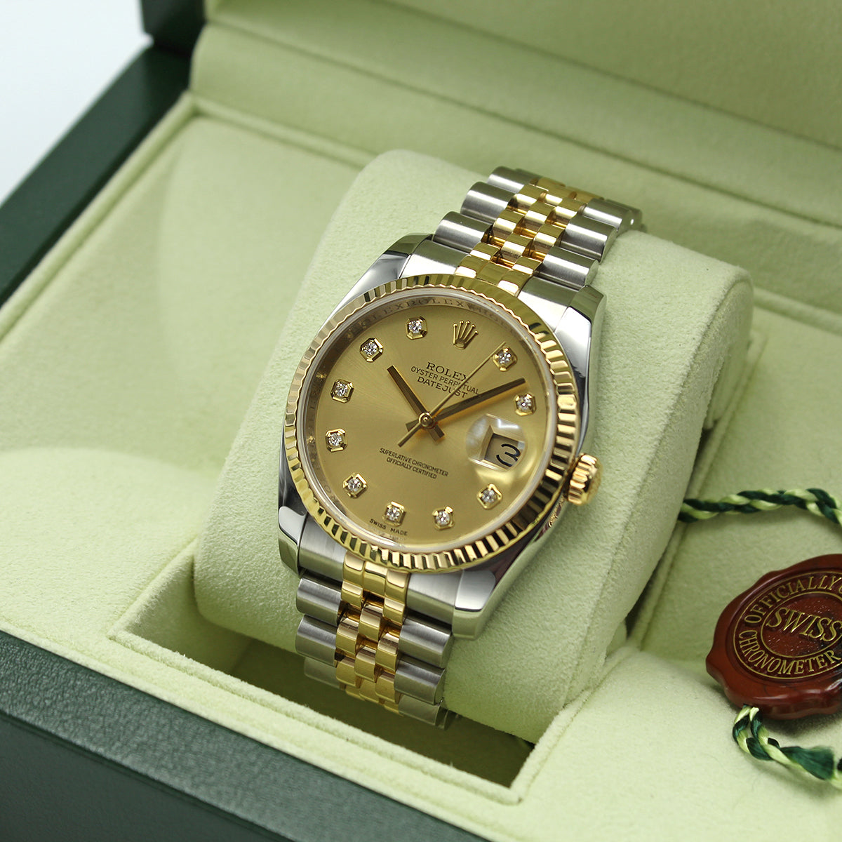 Datejust 36 116233 (Champagne Diamond Dial)