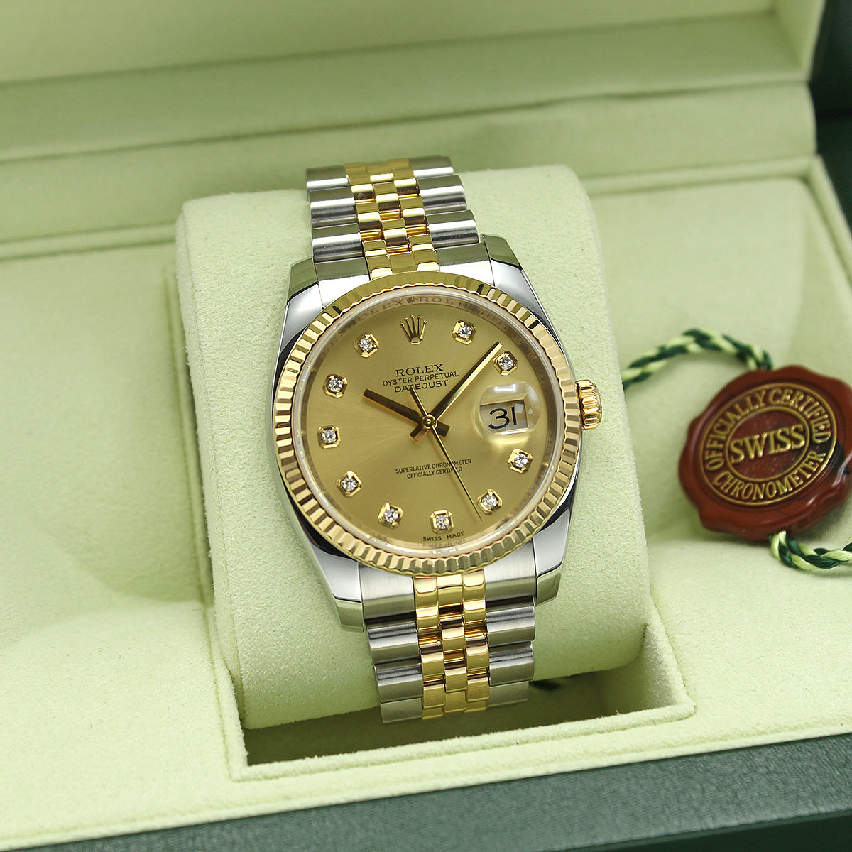 Datejust 36 116233 (Champagne Diamond Dial)