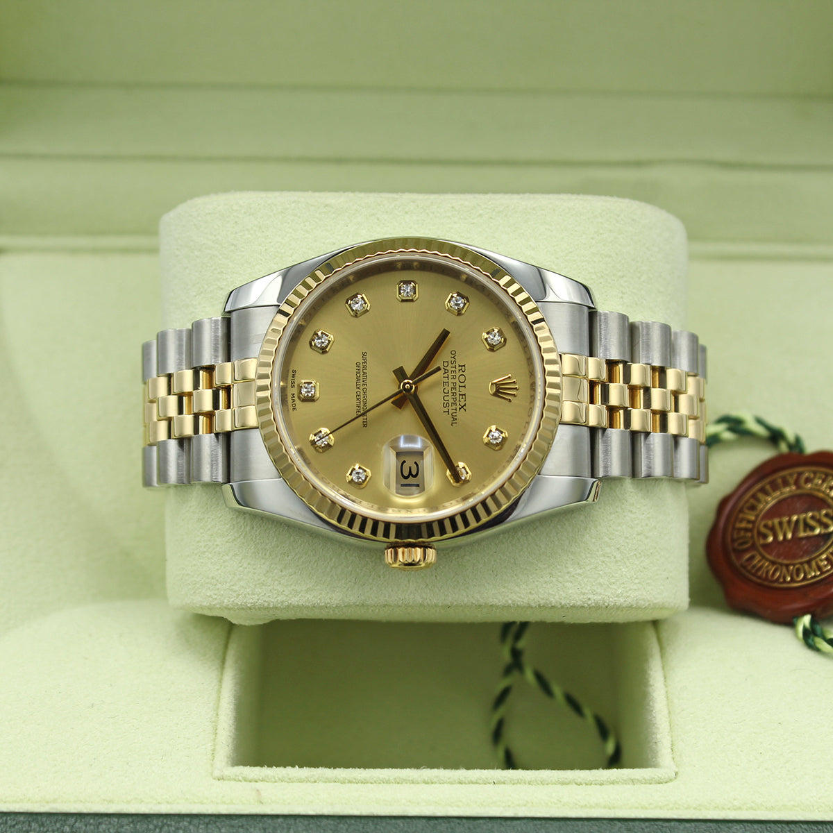 Datejust 36 116233 (Champagne Diamond Dial)
