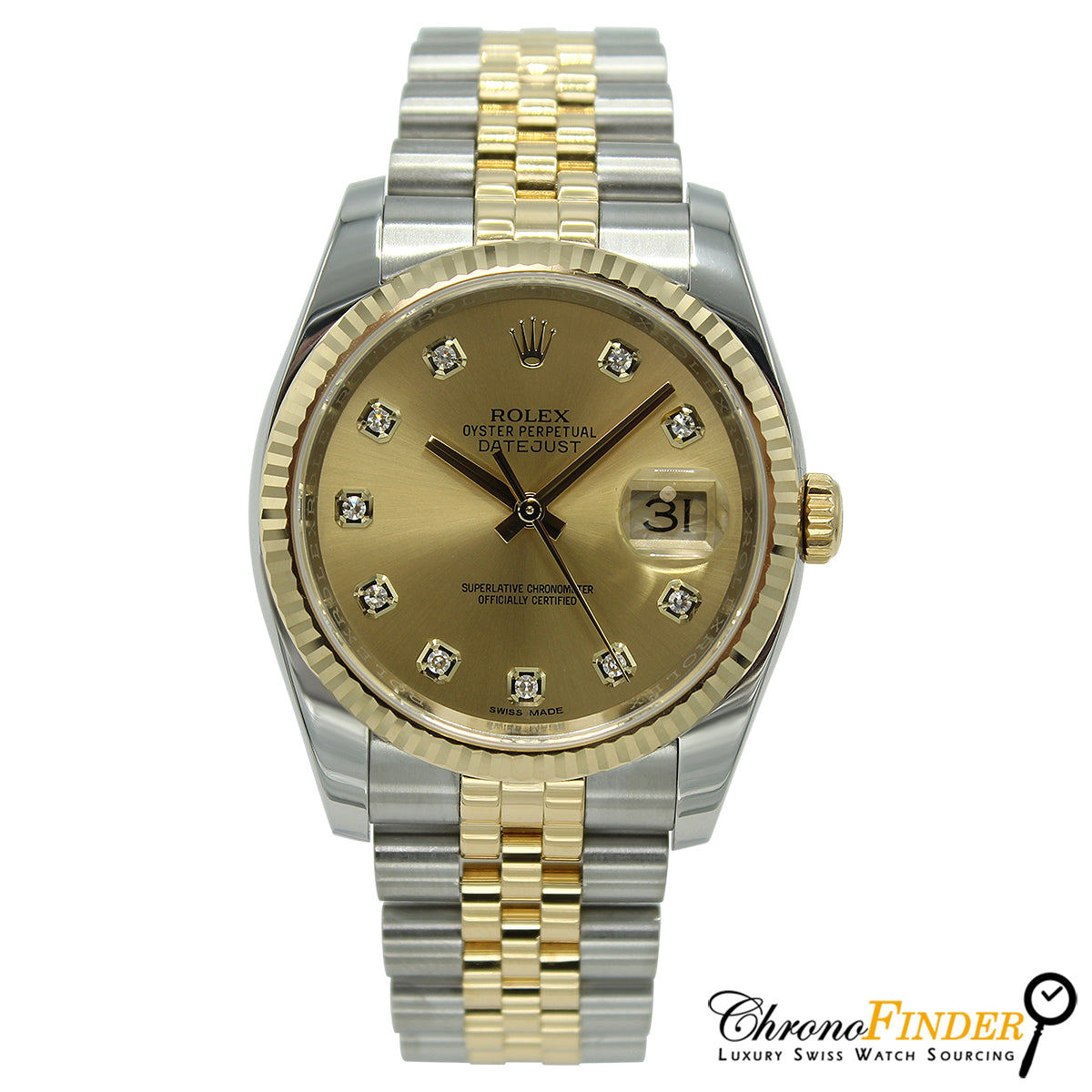 Datejust 36 116233 (Champagne Diamond Dial)