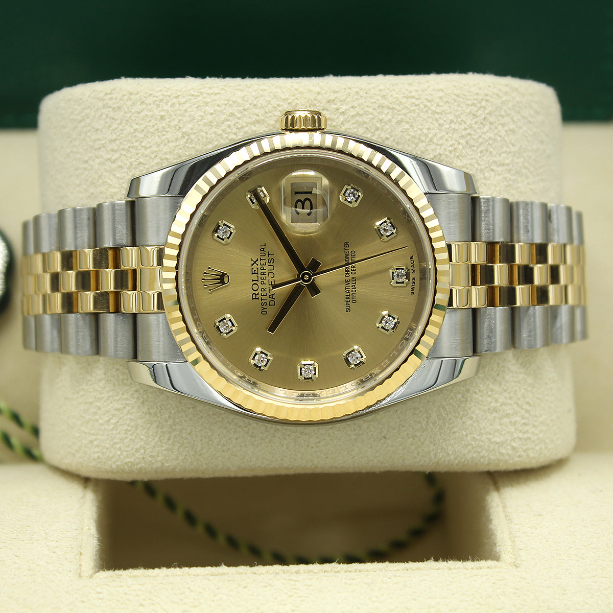 Datejust 36 116233 (Champagne Diamond Dial)