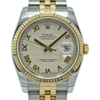 Datejust 36 116233 (Ivory Pyramid Roman Numeral Dial)