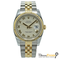 Datejust 36 116233 (Ivory Pyramid Roman Numeral Dial)