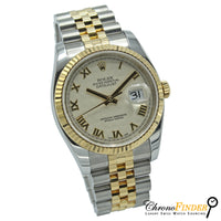 Datejust 36 116233 (Ivory Pyramid Roman Numeral Dial)