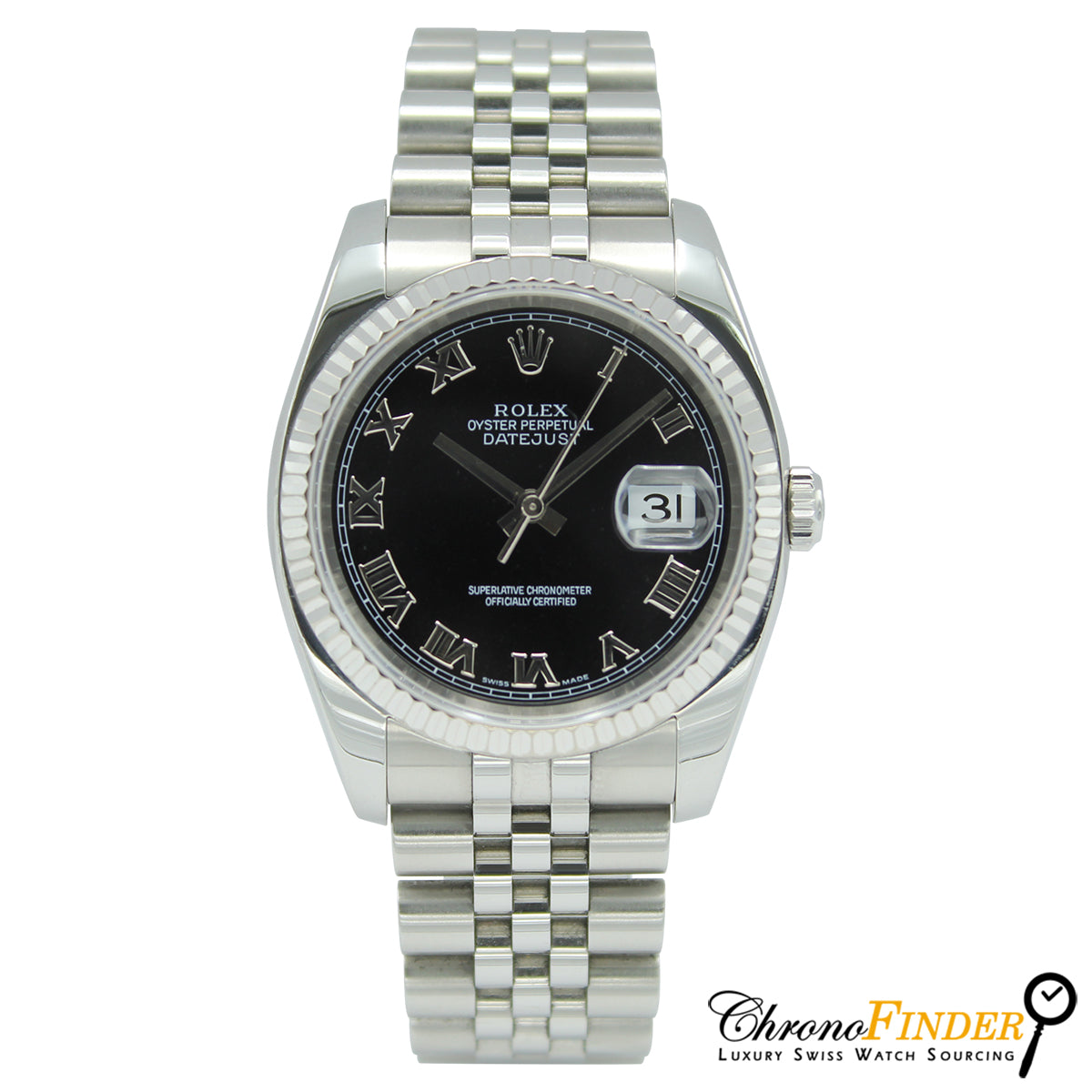 Datejust 36 116234 (Black Roman Numeral Dial)