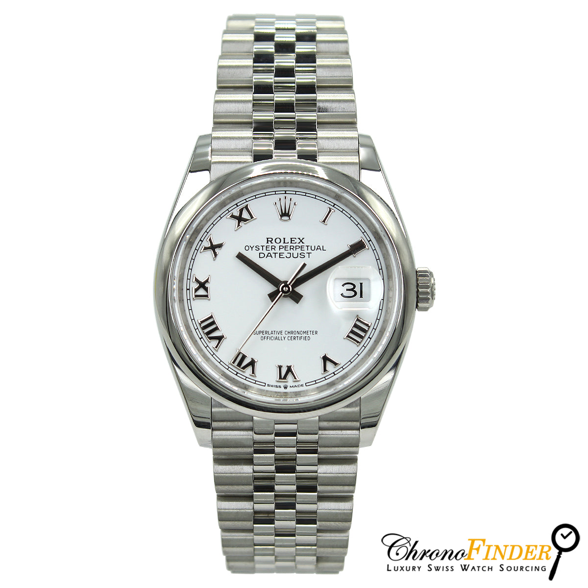 Datejust 36 126200 (White Roman Numeral Dial)