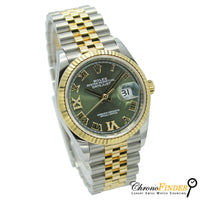 Datejust 36 126233 (Olive Green Roman Numeral Diamond 6 & 9) Jubilee Bracelet