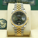 Datejust 36 126233 (Olive Green Roman Numeral Diamond 6 & 9) Jubilee Bracelet