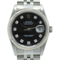 Datejust 36 16234 (Black Diamond Dial)