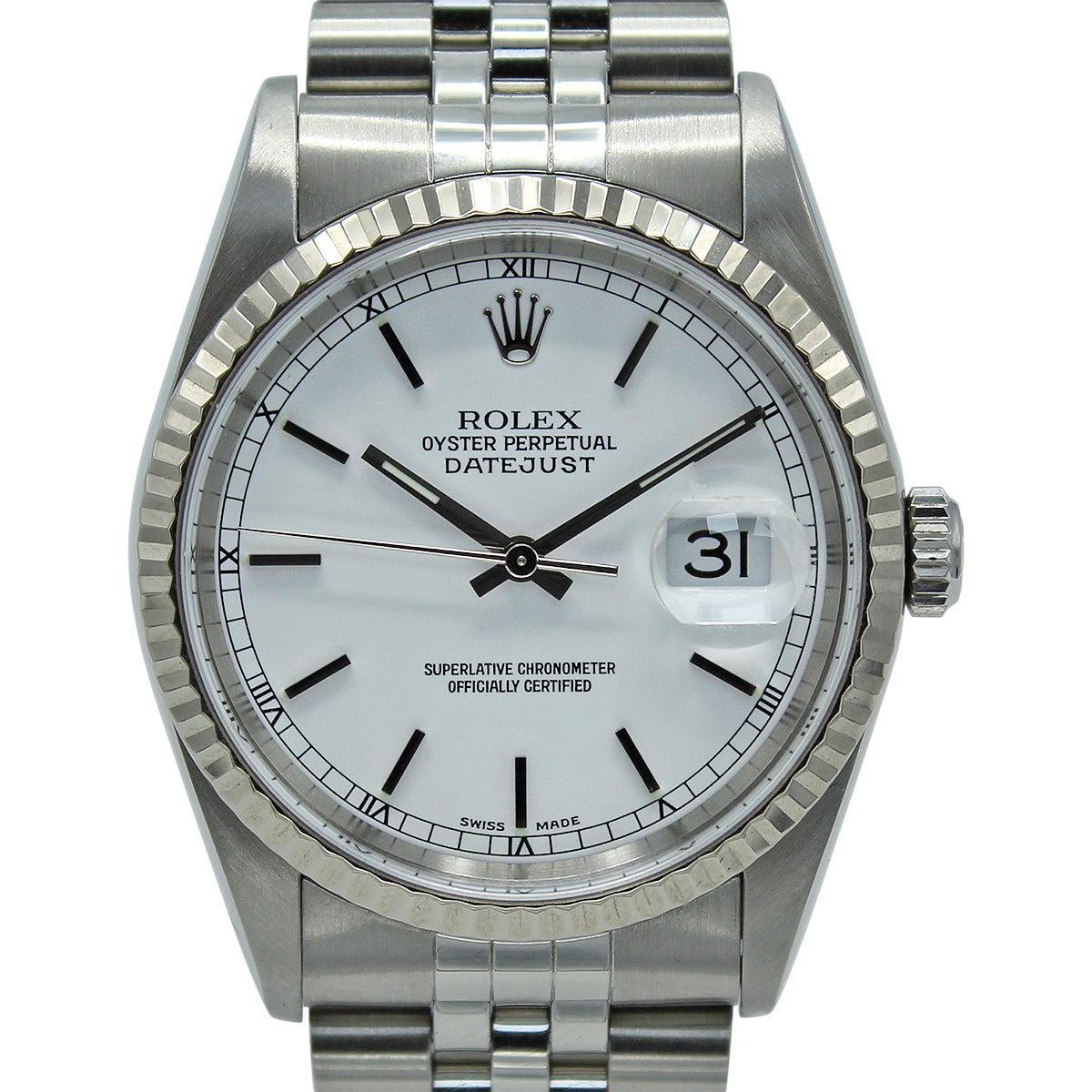 Datejust 36 16234 (White Baton Dial)