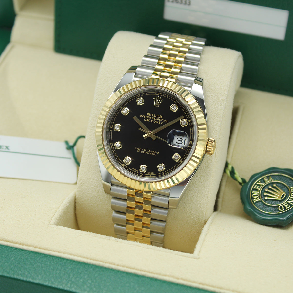 Datejust 41 126333 (Black Diamond Dial/Jubilee Bracelet)