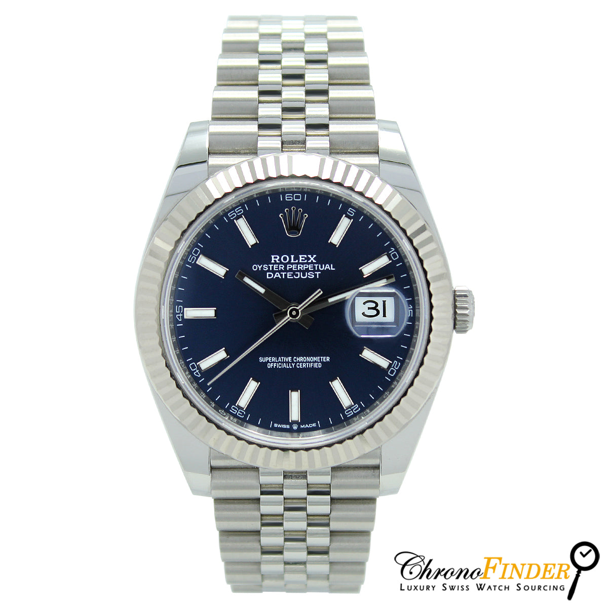 Datejust 41 126334 (Jubilee Bracelet / Navy Baton Dial)