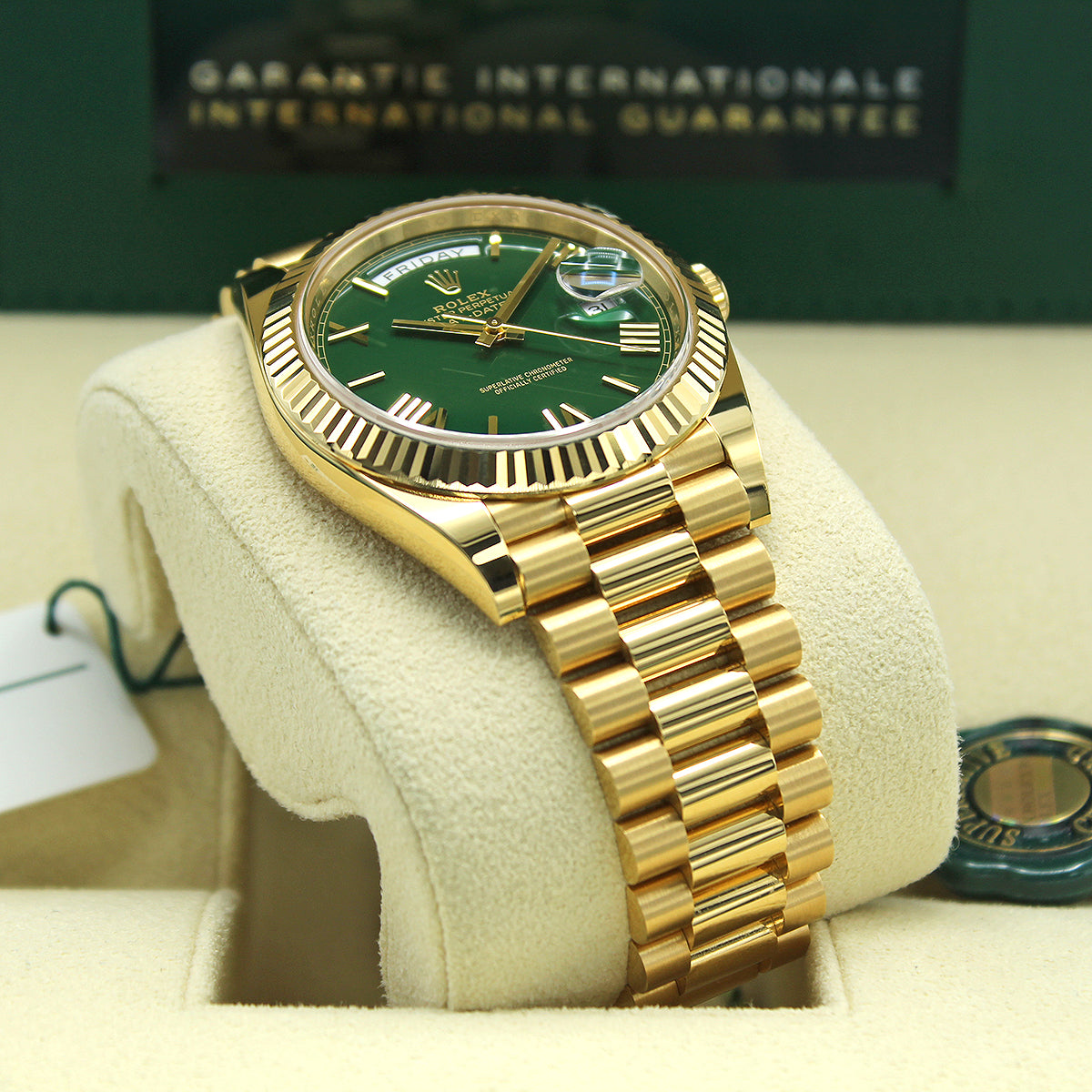 Day-Date 40 228238 (Green Roman Numeral Dial)