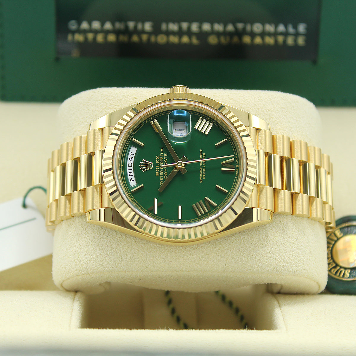 Day-Date 40 228238 (Green Roman Numeral Dial)