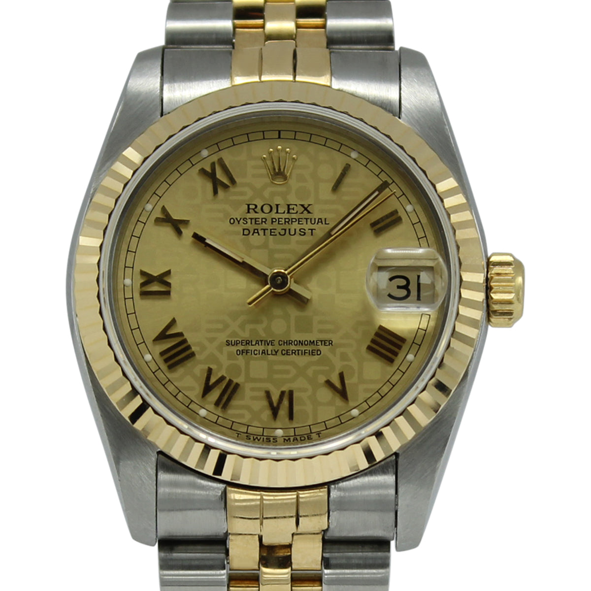 Rolex Datejust 31 Midi 68273 Champagne Dial with Roman Numerals and Jubilee Bracelet