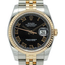 Rolex Datejust 36 116231 Black Roman Numeral Dial with Jubilee Bracelet and Fluted Bezel