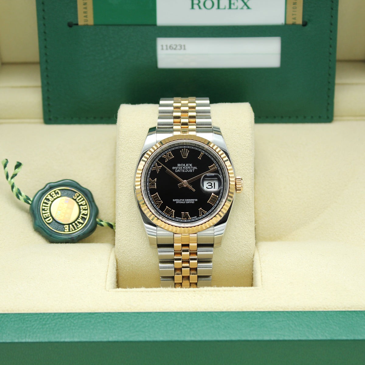 Datejust 36 116231 (Black Roman Numeral Dial)