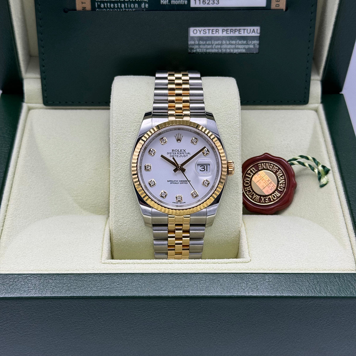 Datejust 36 116233 (White Diamond Dial)