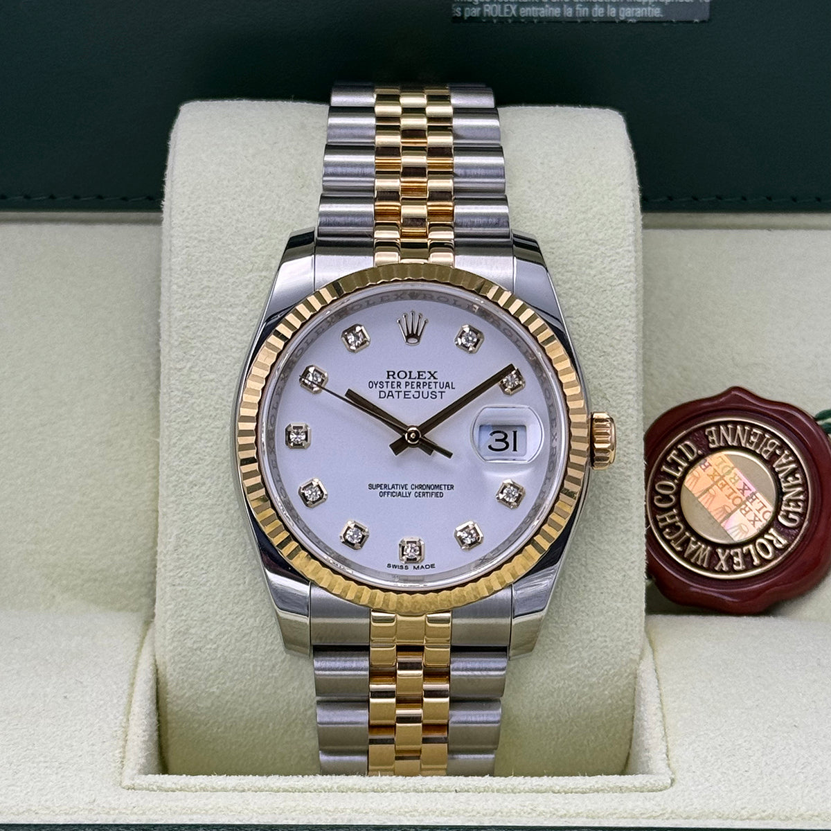 Datejust 36 116233 (White Diamond Dial)