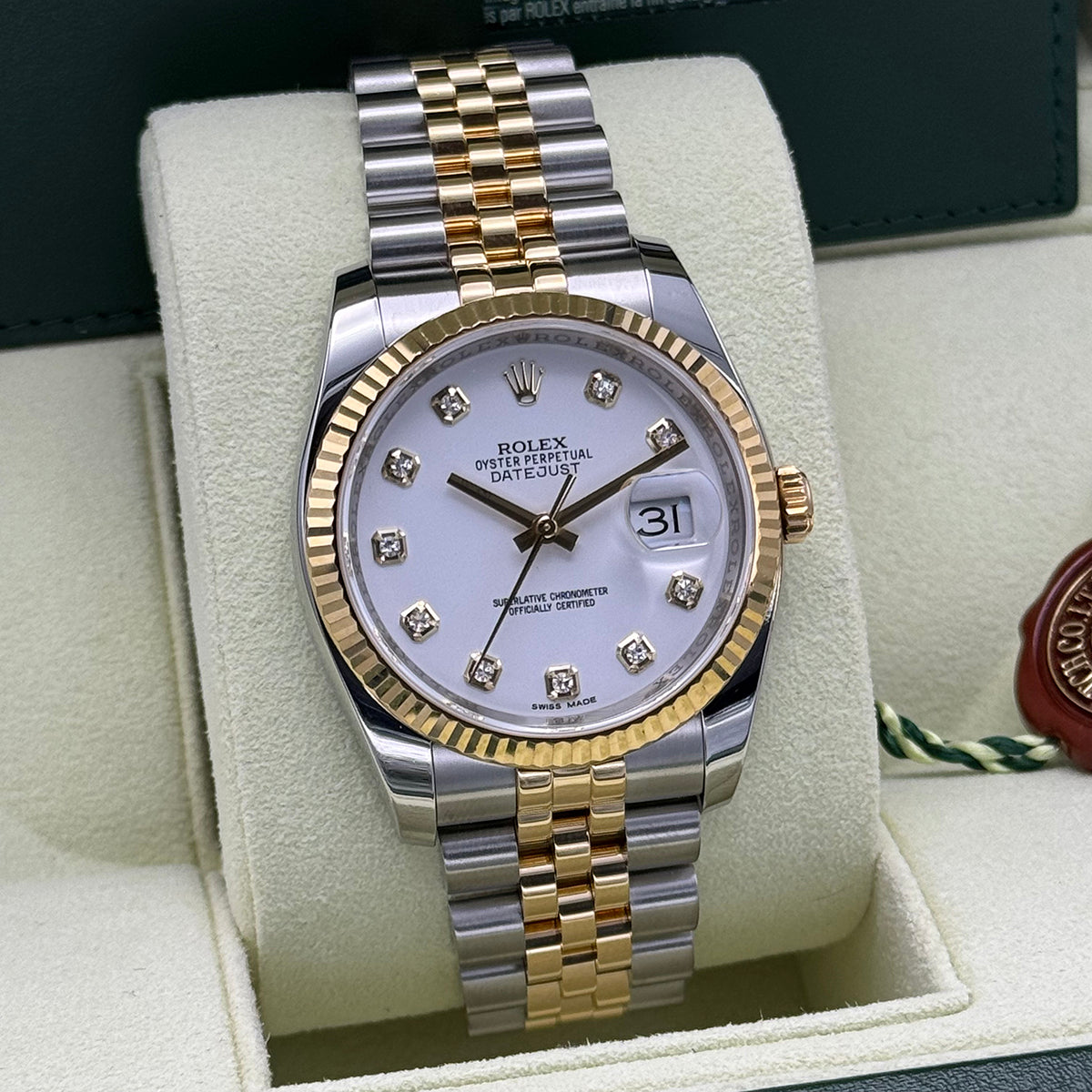 Datejust 36 116233 (White Diamond Dial)