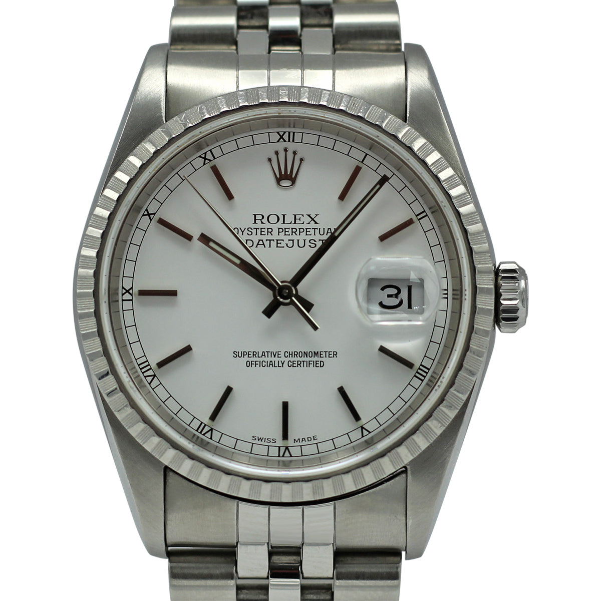 Datejust 36 16220 (White Baton Dial)