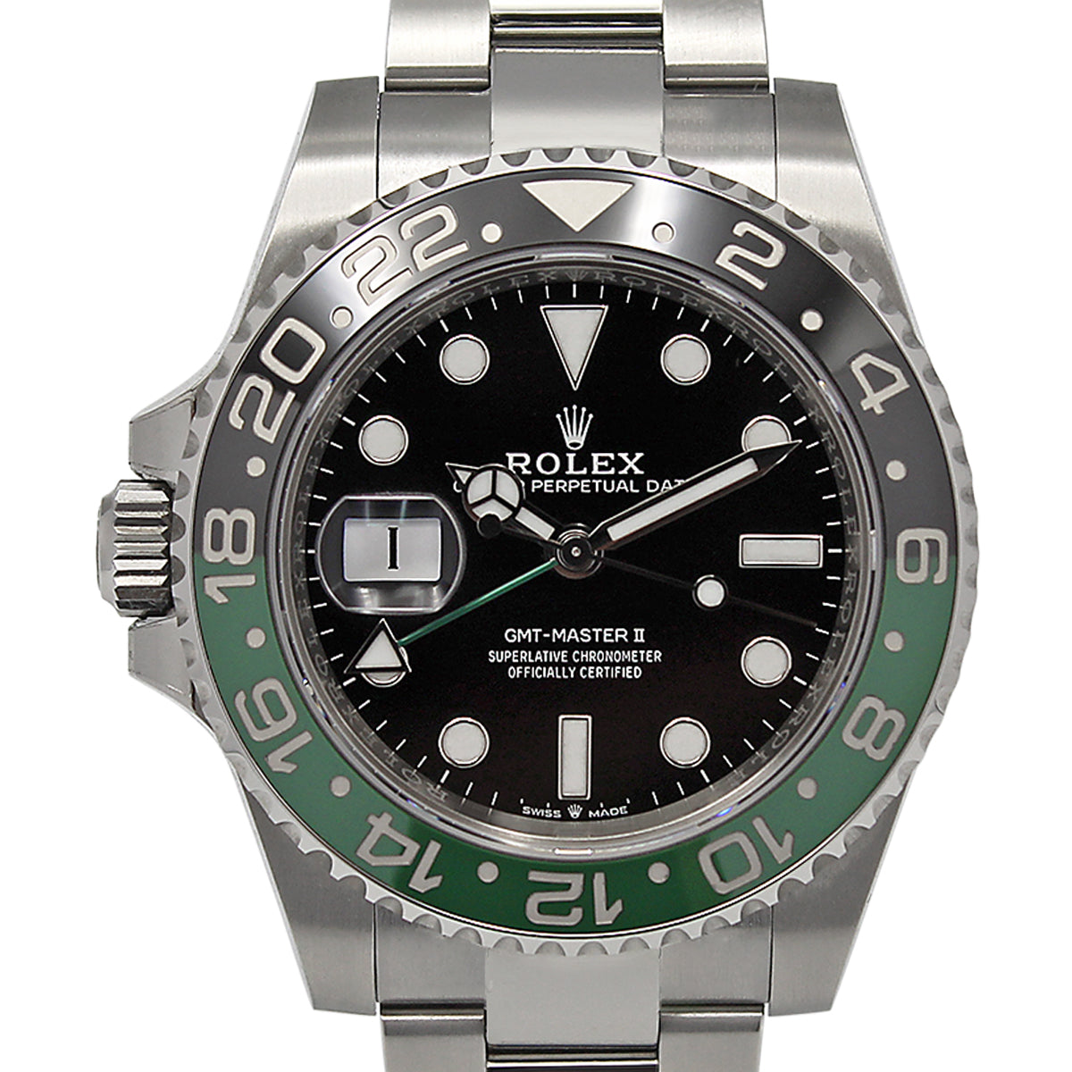 Rolex GMT-Master II 126720 VTNR Sprite with a green and black bezel