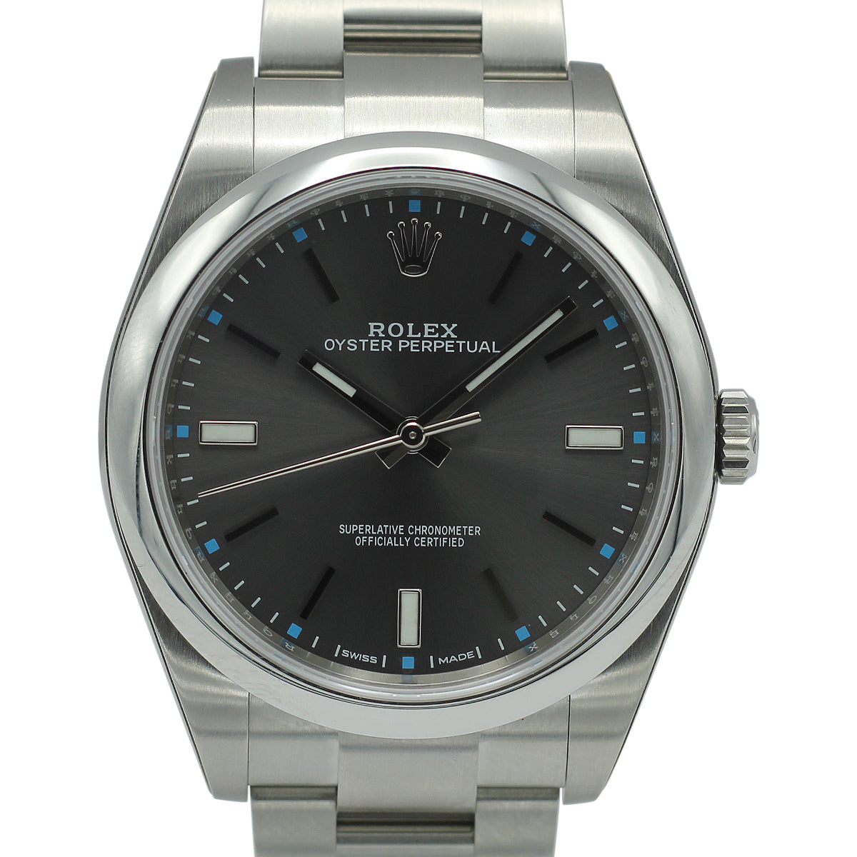 Oyster Perpetual 39 114300 (Rhodium Grey Dial)