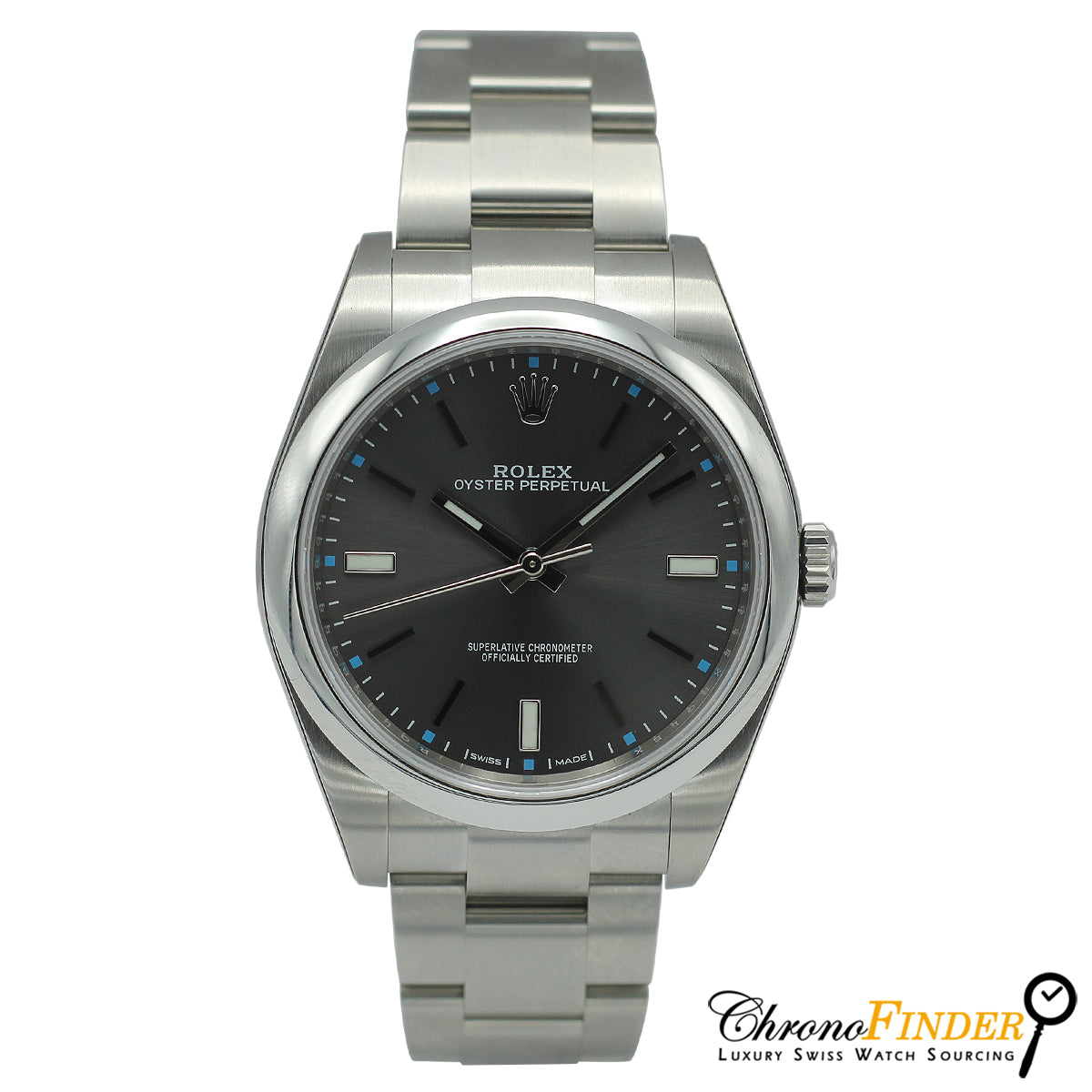 Oyster Perpetual 39 114300 (Rhodium Grey Dial)