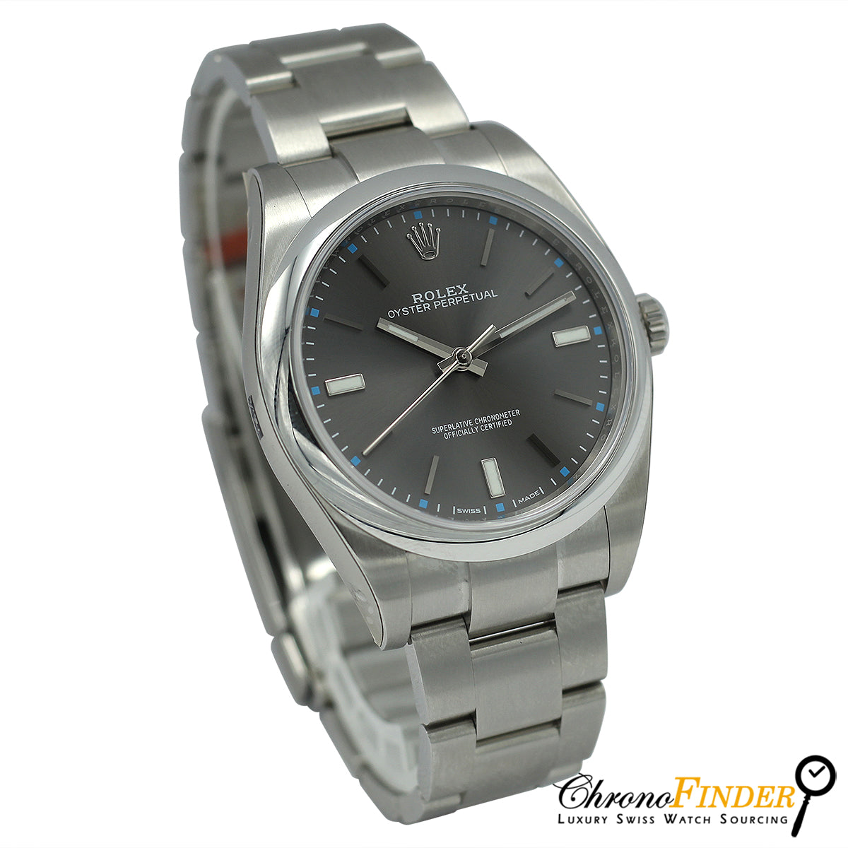 Oyster Perpetual 39 114300 (Rhodium Grey Dial)