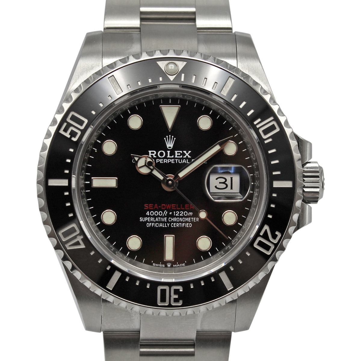 Rolex Sea-Dweller 43mm 50th Anniversary watch with red writing, model 126600