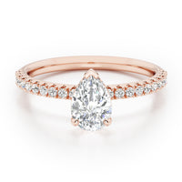 Pear Hidden Halo with Diamond Set Band