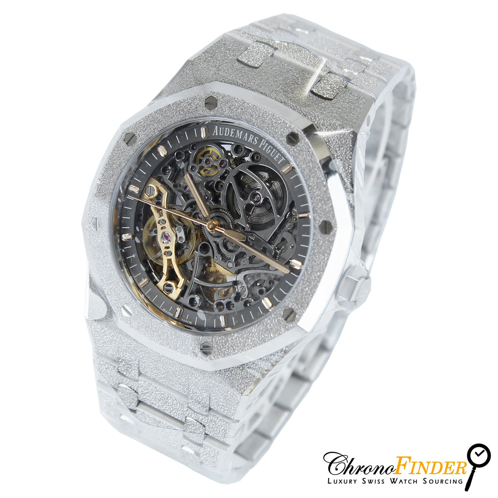 Audemars Piguet Royal Oak Frosted White Gold Skeleton 15407BC.GG.1224BC.01 Chronofinder Chronofinder Ltd