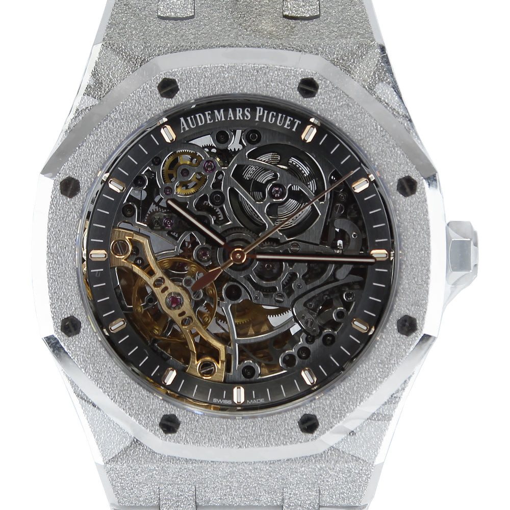 Audemars Piguet Royal Oak Frosted White Gold Double Balance Wheel Openworked 15407 BC